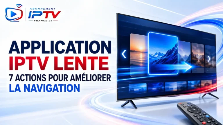Application IPTV lente avec interface TV fluide et navigation accélérée
