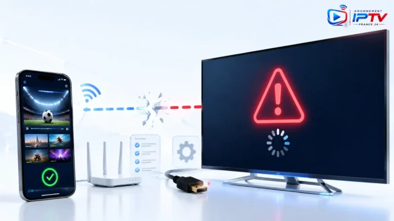 IPTV fonctionne sur téléphone mais pas sur TV en erreur de connexion