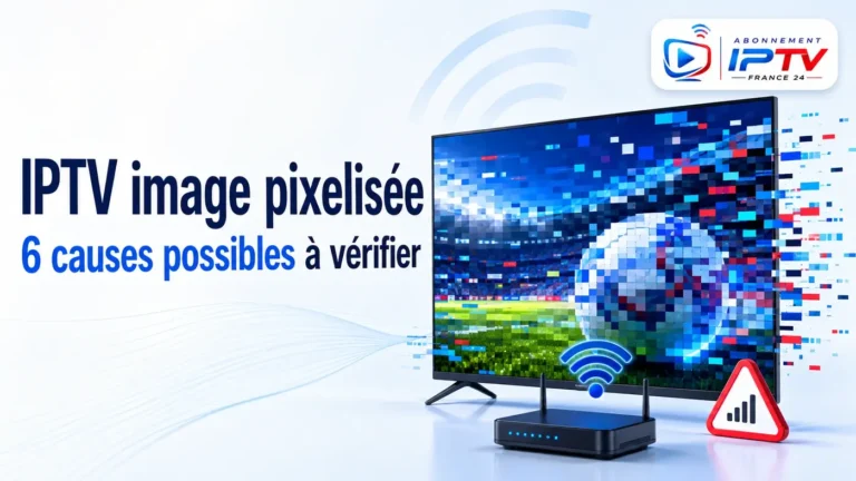 IPTV image pixelisée sur une télévision avec 6 causes possibles à vérifier