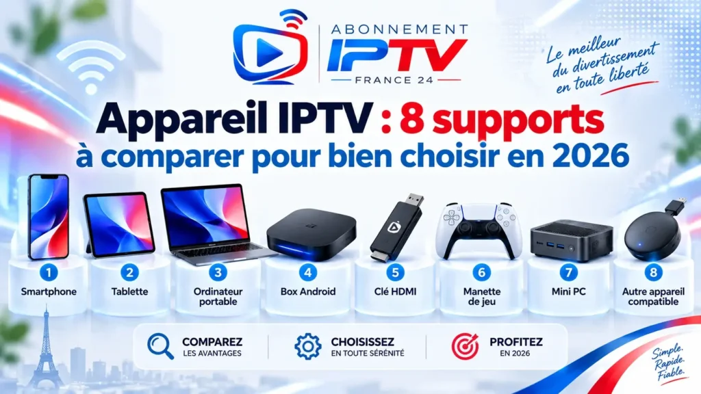 Appareil IPTV : 8 supports à comparer pour bien choisir en 2026