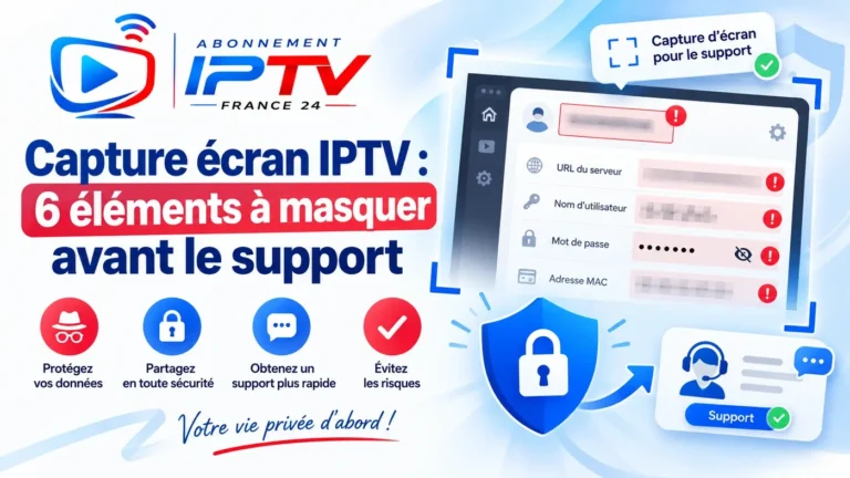 Capture écran IPTV : 6 éléments à masquer avant le support