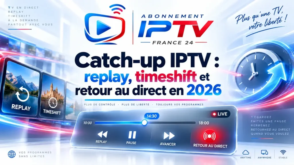 Catch-up IPTV : replay, timeshift et retour au direct en 2026
