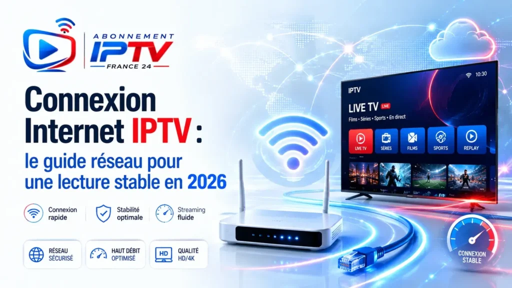 Connexion Internet IPTV : guide réseau pour une lecture stable en 2026