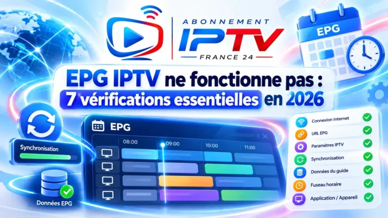 EPG IPTV ne fonctionne pas – 7 vérifications essentielles en 2026