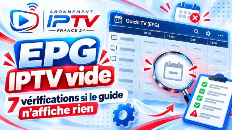 EPG IPTV vide : 7 vérifications si le guide n’affiche rien