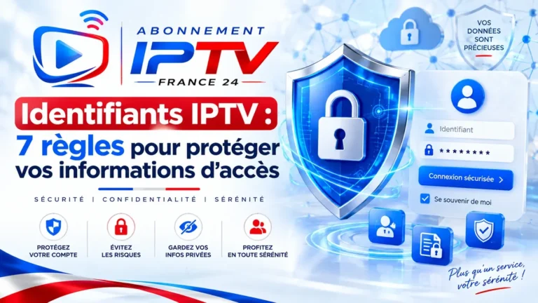 Identifiants IPTV : 7 règles pour protéger vos informations d’accès