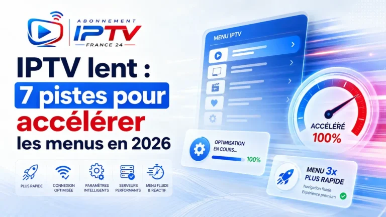 IPTV lent : 7 pistes pour accélérer les menus en 2026