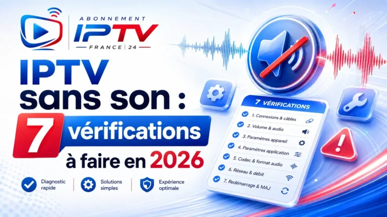 IPTV sans son : 7 vérifications à faire en 2026