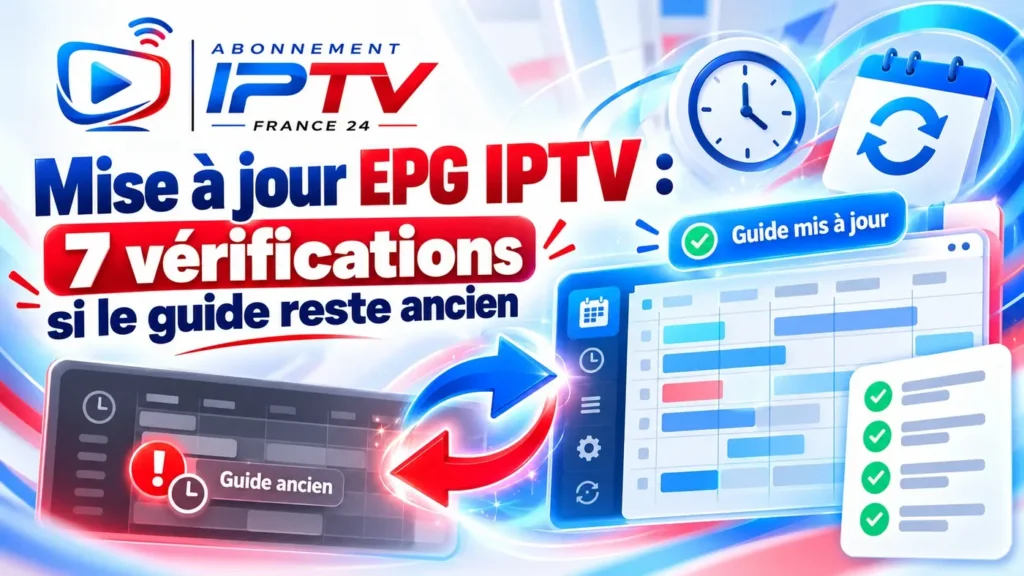 Mise à jour EPG IPTV avec 7 vérifications si le guide reste ancien