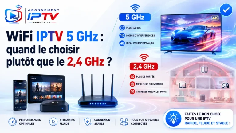 WiFi IPTV 5 GHz : quand le choisir plutôt que le 2,4 GHz